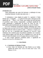 19 Batismo, Lava-Pés, Santa Ceia