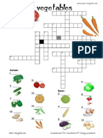 Vegetables Crossword