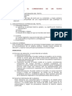 Pautas para El Comentario de Un Texto Constitucional