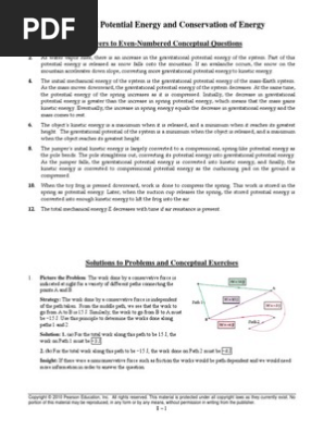 Physics Chapter 8 Answers Potential Energy Kinetic Energy