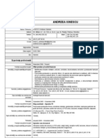 Model de Curriculum Vitae European