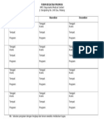 Form Kegiatan Promosi