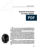 DECLARACIÓN DE LOS DERECHOS DE LA MUJER Y DE LA CIUDADANA