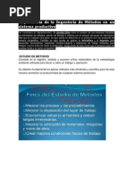 Importancia Estudio De Metodos Ingenieria Tecnologia