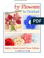 Pretty Flowers to Crochet Brightly Colored Crochet Flower Patterns