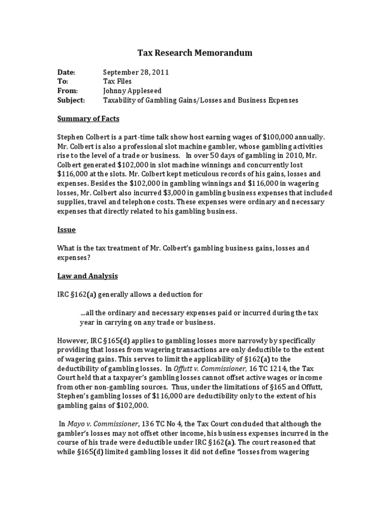 Gambling losses new tax law
