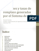 Tasas de reemplazo pensiones Ricardo Paredes DICTUC por encargo Asociación de AFP