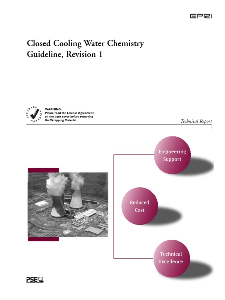 EPRI Closed Cooling Water Chemistry Guideline, Revision 1 PDF Water