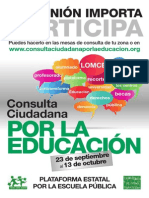 Cartel Consulta Ciudadana Plataforma Estatal Por La Escuela Publica PDF