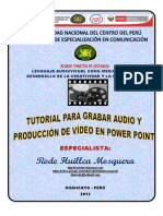 Tutorial para Grabar Audio y Producción de Vídeo en Power Point PDF