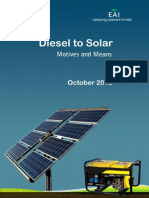 Diesel To Solar - Motives and Means