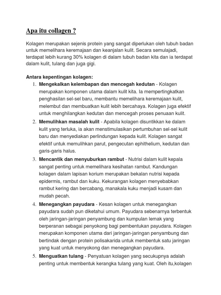Collagen Untuk Kesihatan  PDF