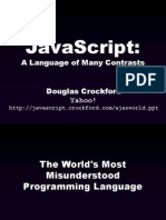 Javascript:: A Language of Many Contrasts