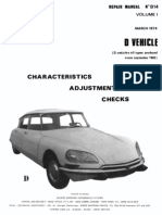 Citroen DS Repair Manual 814 Vol 1 March 1974