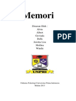 Download Makalah Memori Psikologi Umum by Andi Halim SN176503796 doc pdf