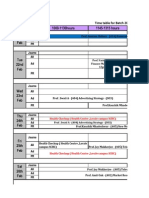 Senior Revised Time Table - 22nd Dec 11