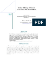 Design of Lining of Tunnels Excavated in Soil and Soft Rock PDF