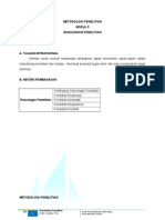 Metodologi Penelitian Modul 5 Rancangan Penelitian