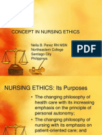 Concept in Nursing Ethics: Nelia B. Perez RN MSN Northeastern College Santiago City Philippines