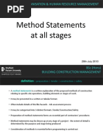 Method Statements 20 % Week 08-09