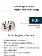 Production Organization Lecture 5: Project Risk and Change