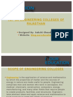 Top 10 Engineering Colleges of Rajasthan