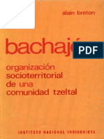 Bachajón: Organización Socioterritorial de Una Comunidad Tzeltal