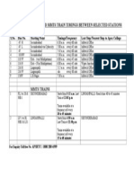 Trains & Bus Timings