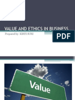 Value and Ethics in Business