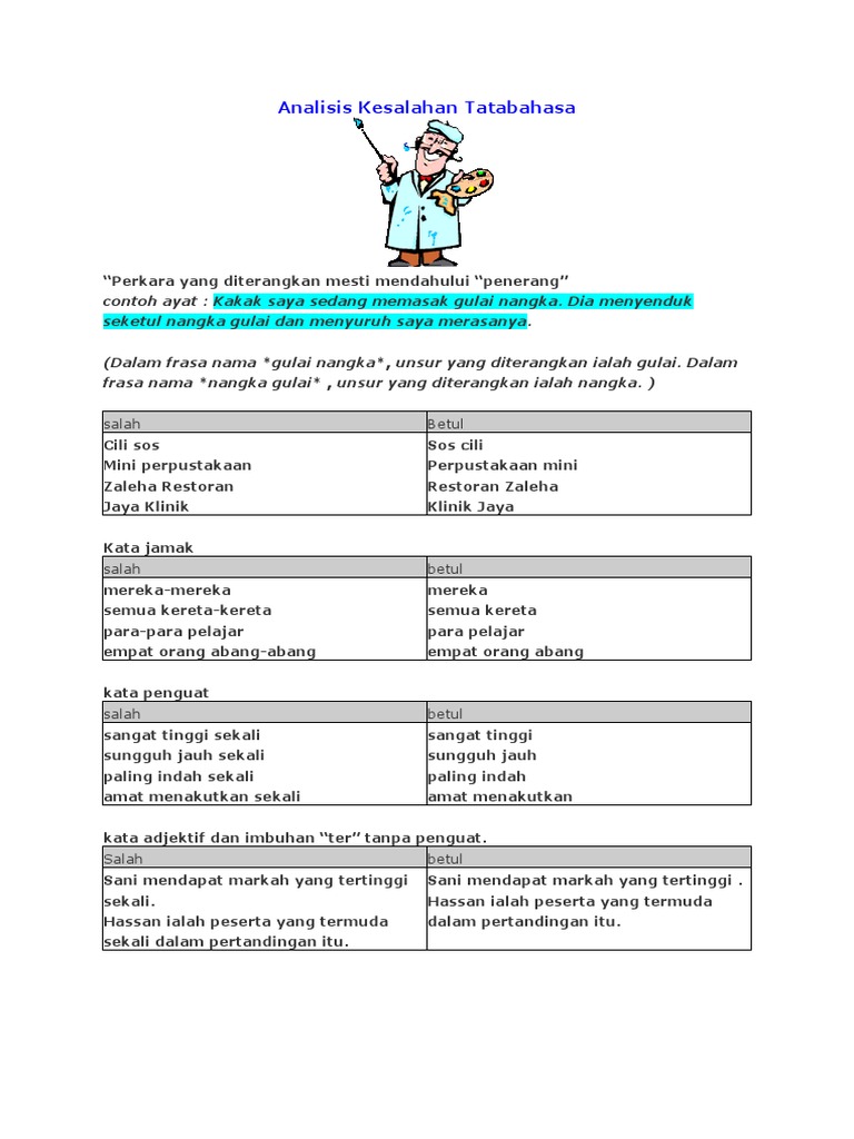 Analisis Kesalahan Tatabahasa Pdf