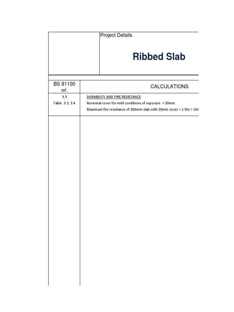 Ribbed Slab: Project Details | PDF | Home & Garden | Technology ...