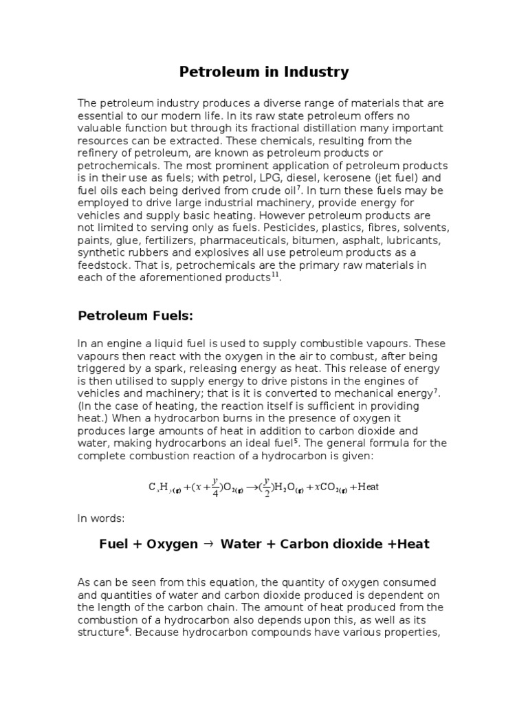 Petroleum Industry PDF Kerosene Petroleum