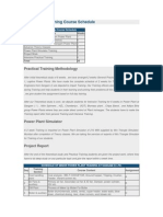 Power Plant Training Course Schedule