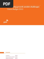 India Union Budget 2013 PWC Analysis Booklet