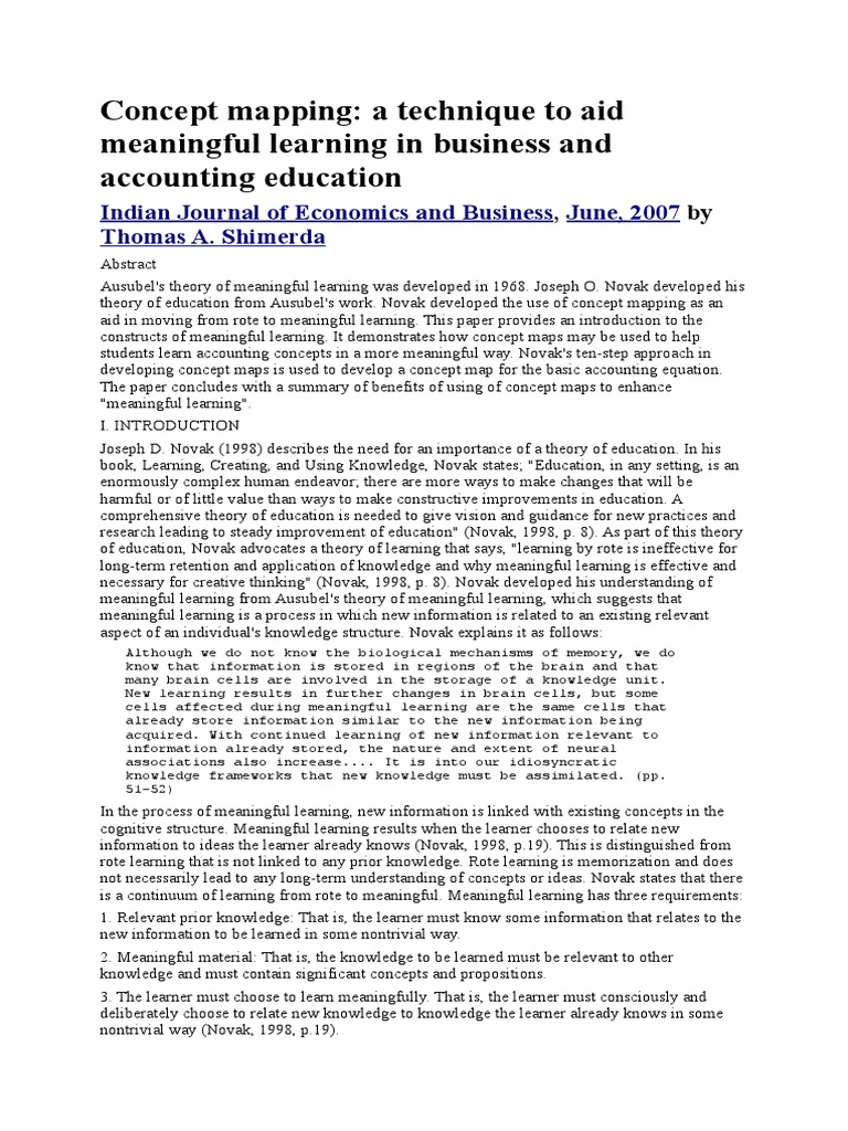 Enhancing Learning with Concept Mapping | PDF | Concept | Learning