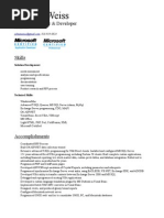 Programming Resume Short