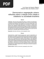 democracia e segregação urbana