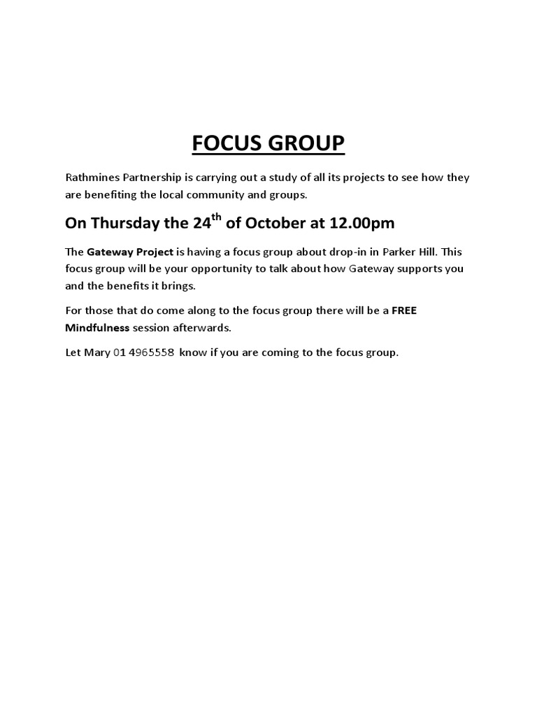 Focus Group | PDF