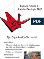 Cuenta Pública CT Sociales-Teología 2013