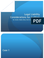 Legal Liability of Auditors for Third Party Losses