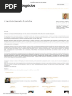 A importância da pesquisa de marketing