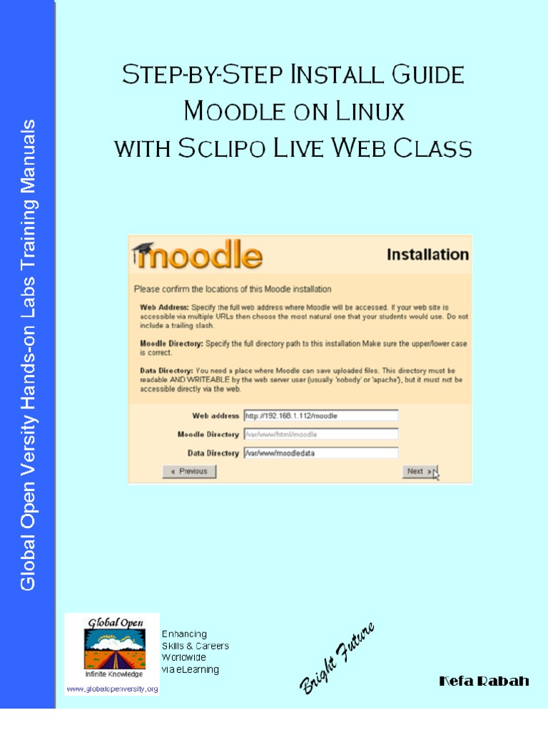 Step By Step Install Guide Moodle On Linux With Sclipo Live Web Class On Linux V1 4 Moodle Educational Technology