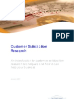 Customer Satisfaction Research