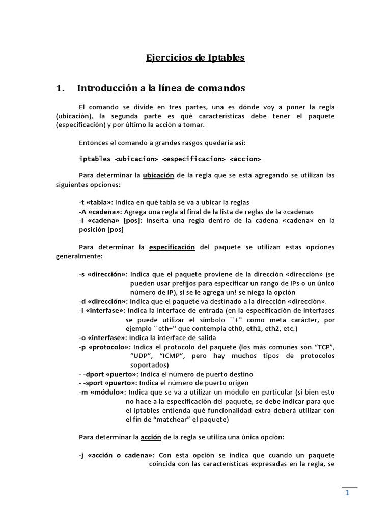 Ejercicios Prácticos de Iptables | PDF | Protocolos de red | Internet