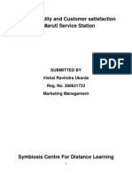 Service Quality and Customer Satisfaction of Maruti Service Station
