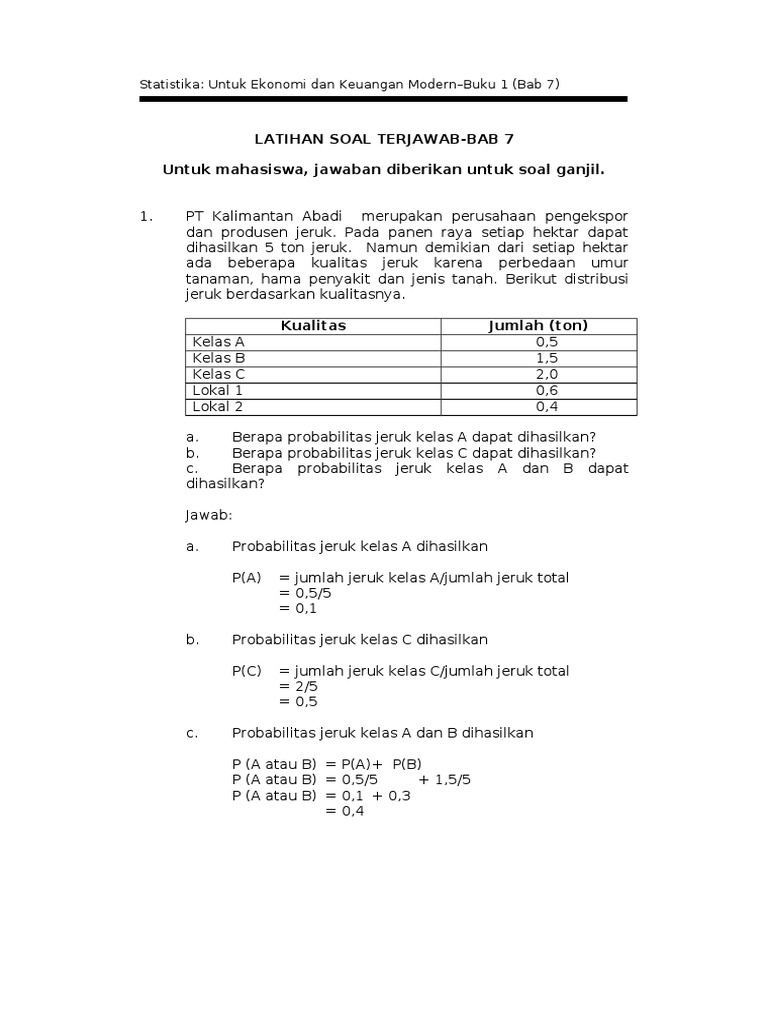 Latihan Soal Bab 07 Mhs3 Statistika