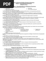 Year 11 Business Studies Revision Questions Topic 2 - Key Business Functions Chapters 7,8,11 Chapter 7: Interdependence of Business Functions