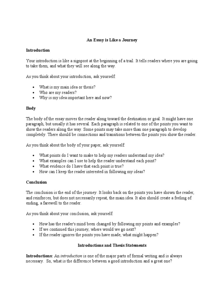 How to write a journey essay image
