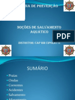 Semana de Prevenção - Noções de Salvamento Aquático