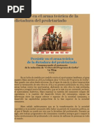 Crítica Marxista Leninista - Persistir en el arma teórica de la dictadura del proletariado